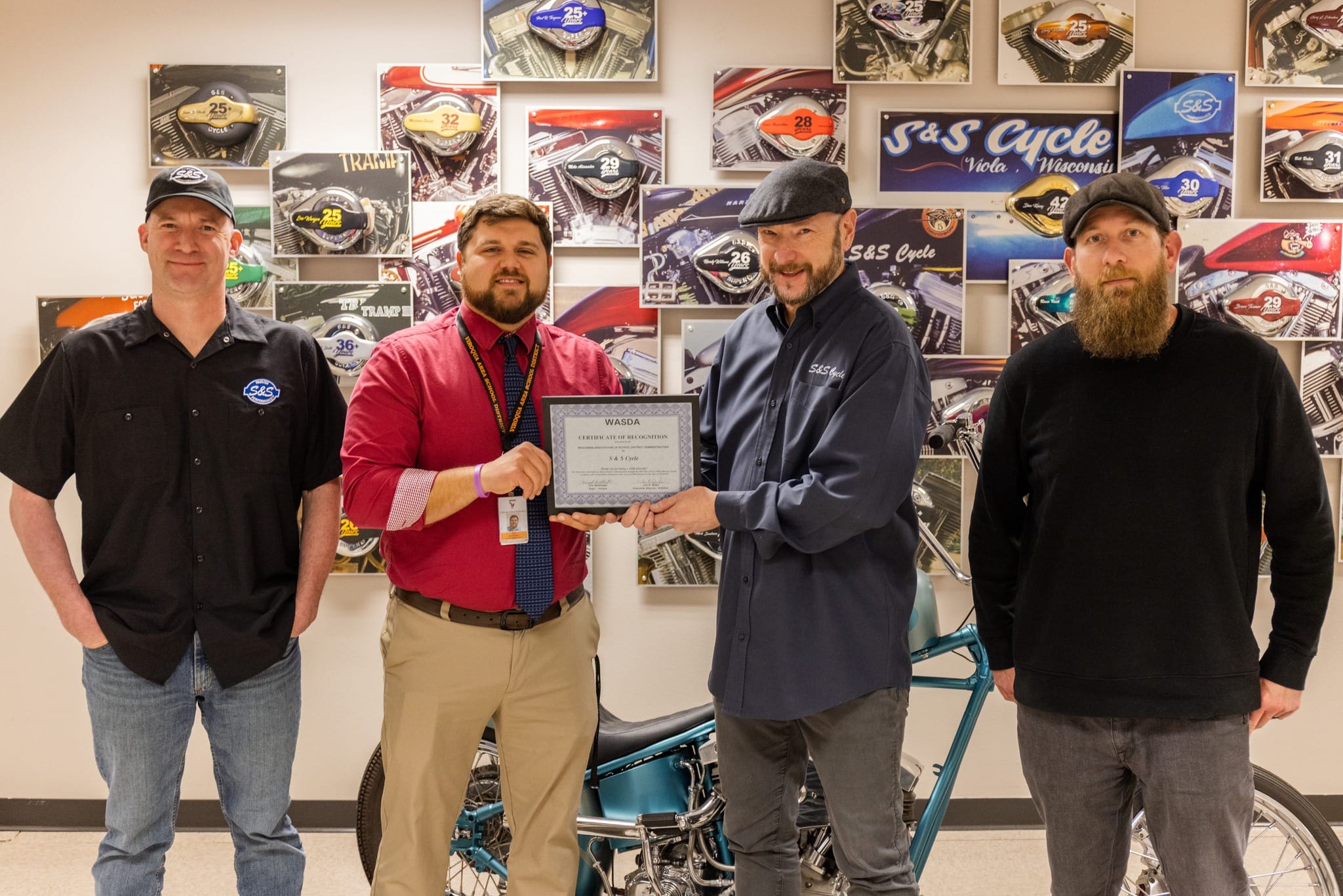 S&S Cycle of Viola recognized for their support of area schools